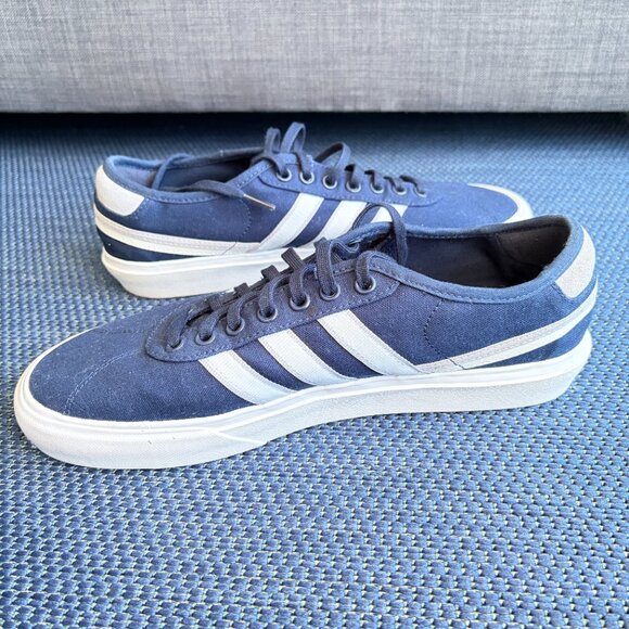 Adidas Daily 3.0 Navy Blue Canvas Stripe Sneaker Low Top Men's 10.5 - Pre-owned - Picture 6 of 10